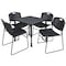Regency Tables > Height Adjustable > Square Mobile Table & Chair Sets, 30 W, 30 L, 23-34 H, Grey TB3030GYAPCBK44BK - alternate 1